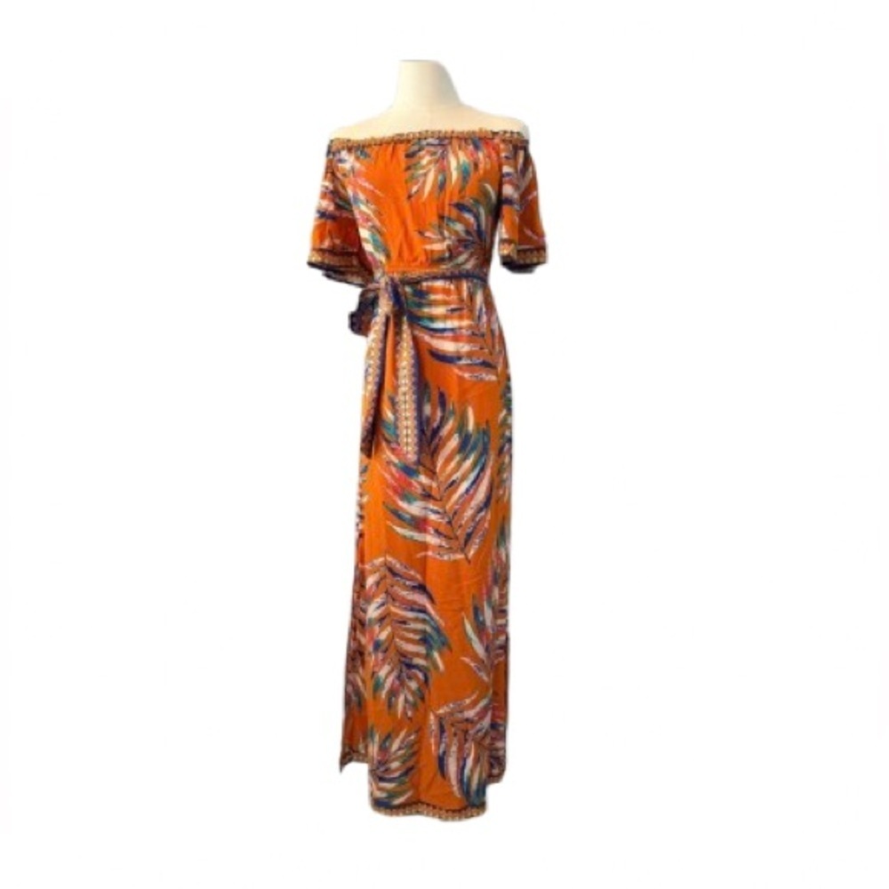 Flying Tomato Vibrant‎ Orange Maxi Dress